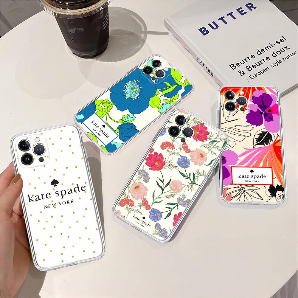 Phone Cases Kate Spade - K-Kate S-Maça Çiçek telefon kılıfı IPhone