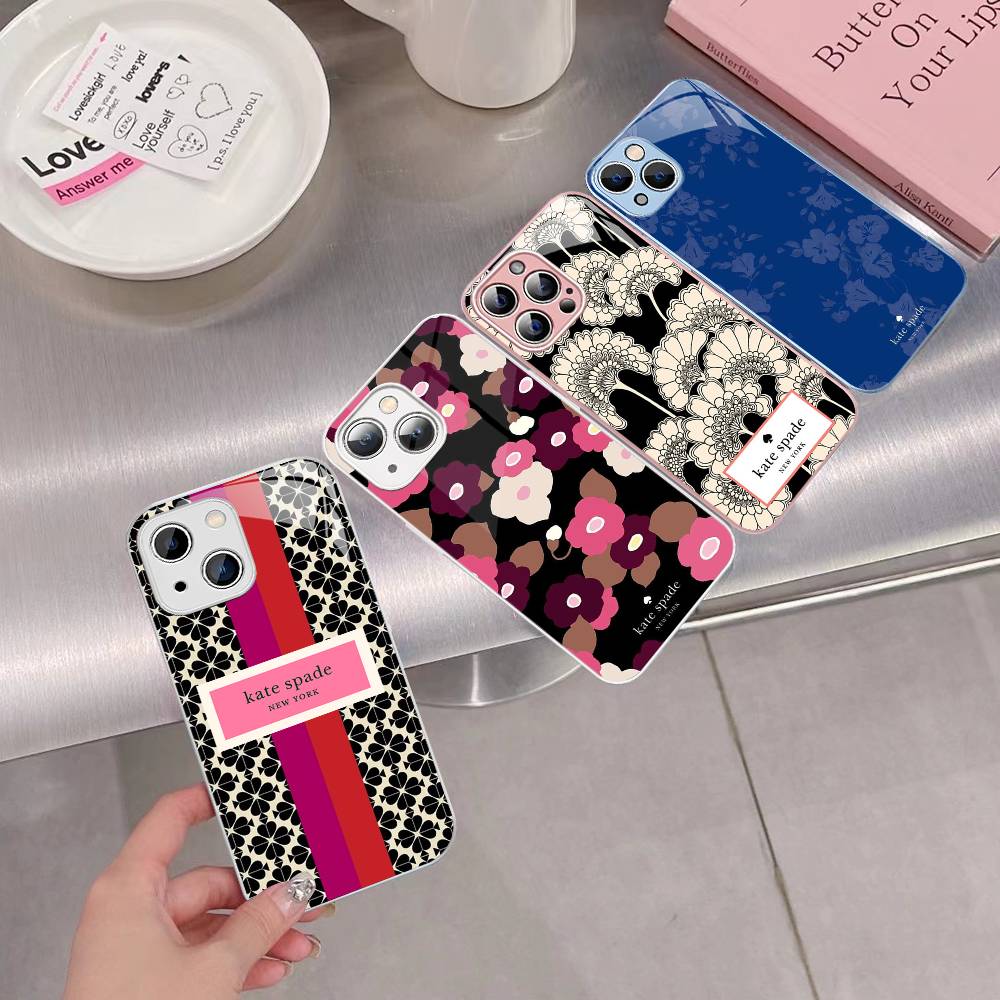 Phone Cases Kate Spade - K-Kate S-Spade Çiçek Desenli Telefon Kılıfı