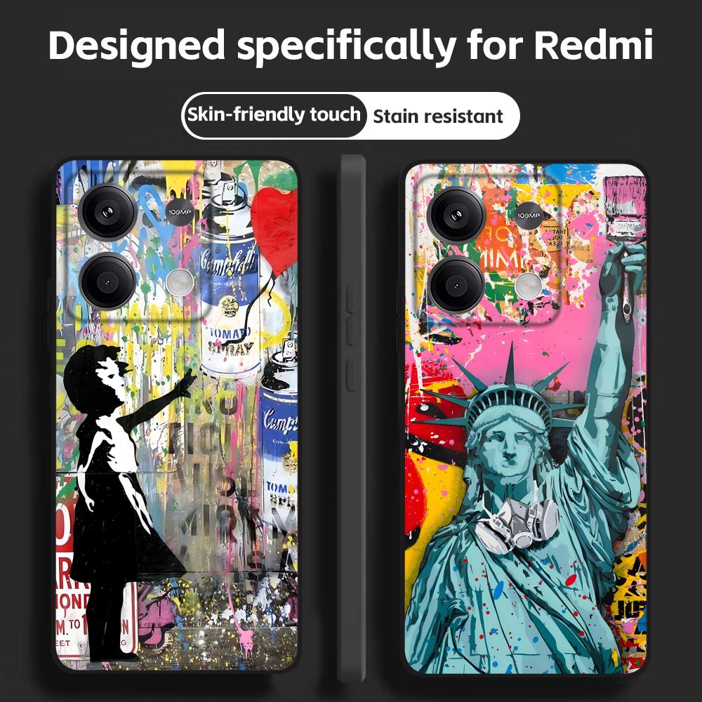 Phone Cases Xiaomi - Banksy Graffiti Sanat telefon kılıfı Redmi