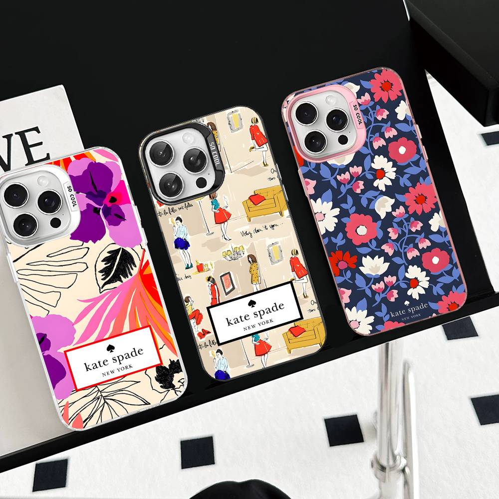 Phone Cases Kate Spade - K-Kate S-Spade Moda Telefon Kılıfı Gümüş