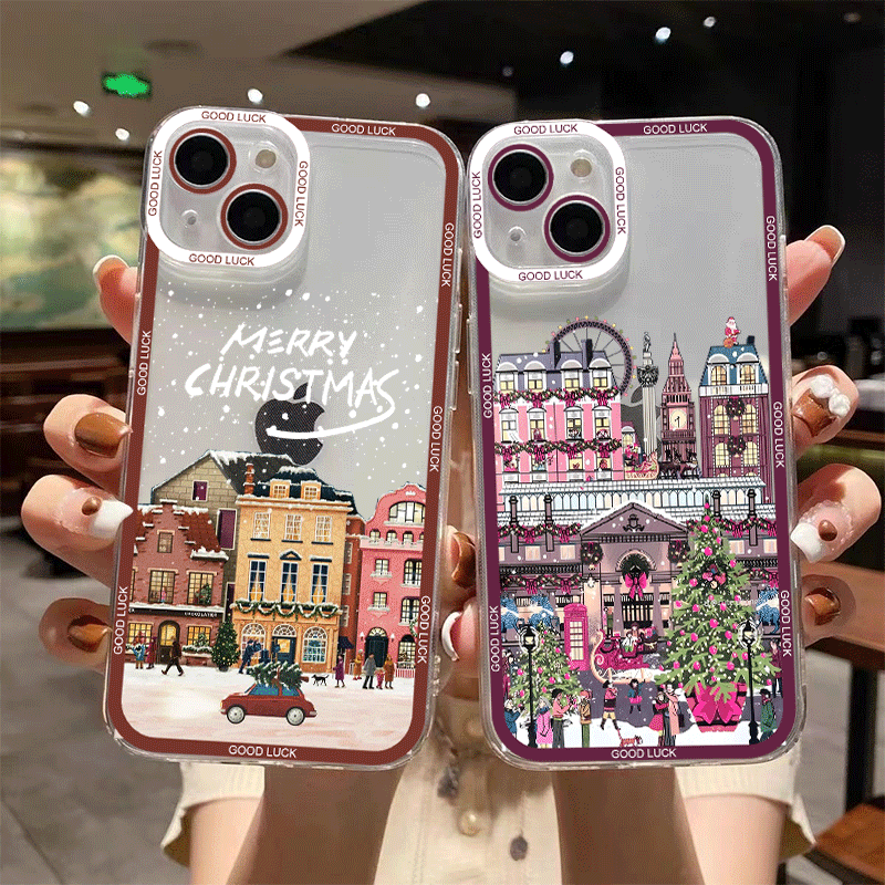 Phone Cases Xiaomi Redmi 12 - Kış Yeni Yıl Noel Sokak Manzarası