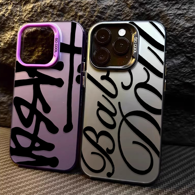 Phone Cases Hard - Yaratıcı Moda İngilizce Harfli Sert Telefon
