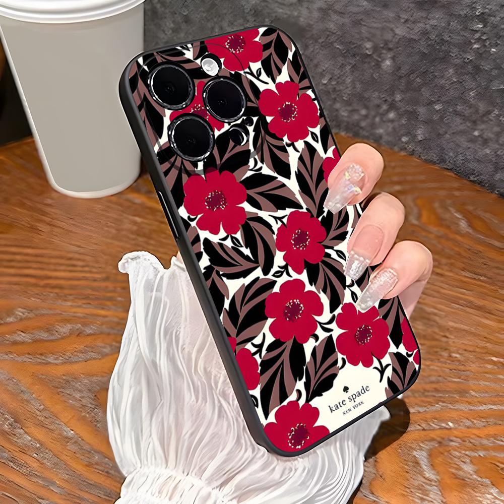 Phone Cases Kate Spade - K-Kates S-Spades Çiçek Desenli Telefon Kılıfı