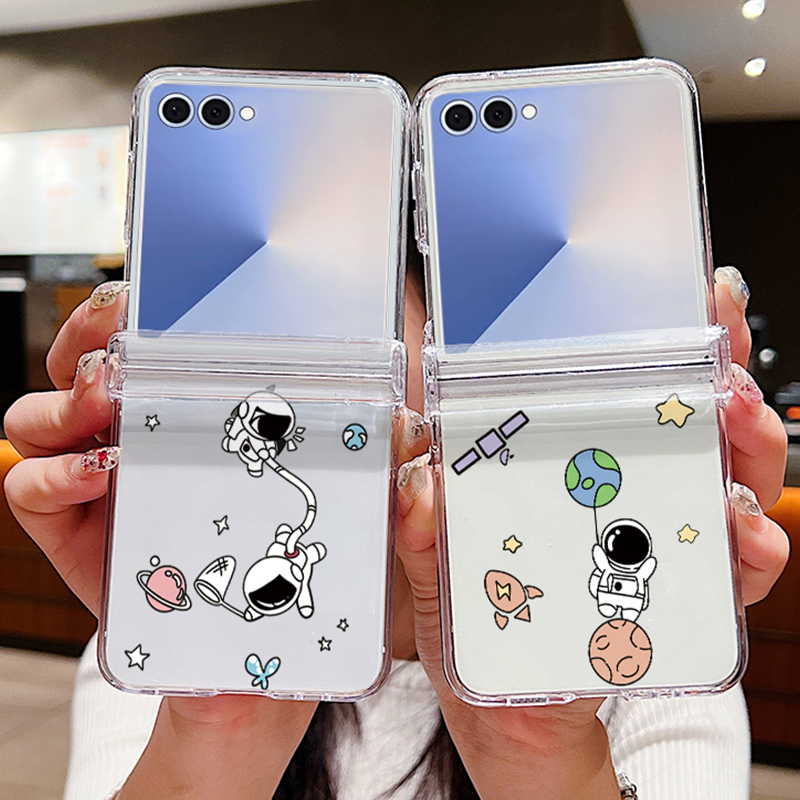 Phone Cases Hard - Astronotlar Desen Katlanır Telefon Kılıfı Samsung