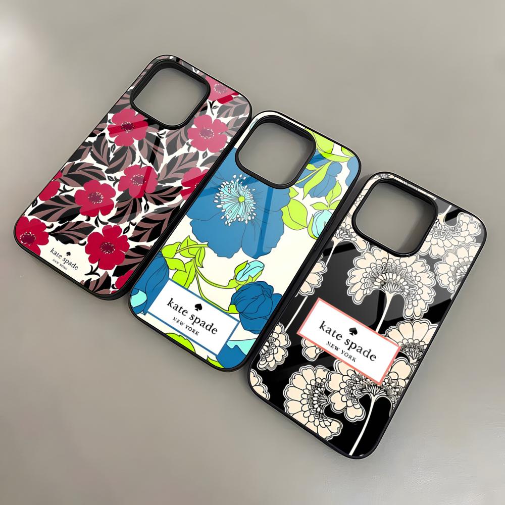 Phone Cases Kate Spade - K-Kates S-Spades Çiçek Desenli Telefon Kılıfı