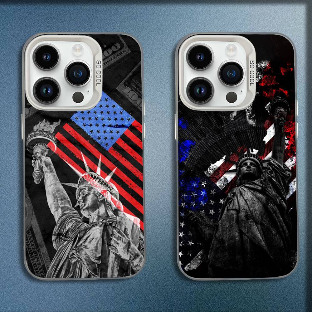 Phone Cases Usa - Telefon Kılıfı iPhone 16,15,14,13,12,11,Mini,Pro,E,MAX Heykeli Özgürlük