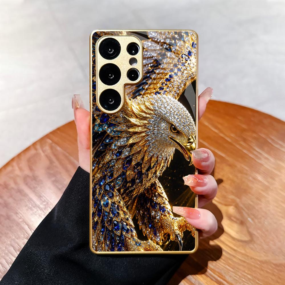 Phone Cases Metal - Pampas Sky Eagle Temperli Cam Moda