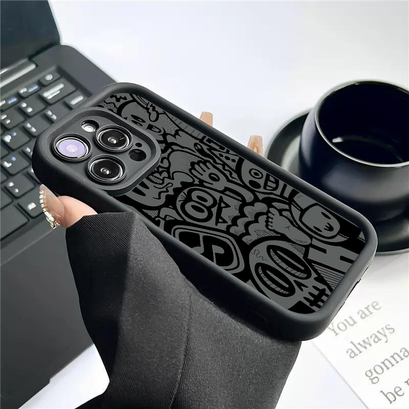 Siyah Graffiti Telefon Kılıfı  - Phone Cases That Cover The Camera incelemesi ve fiyatı