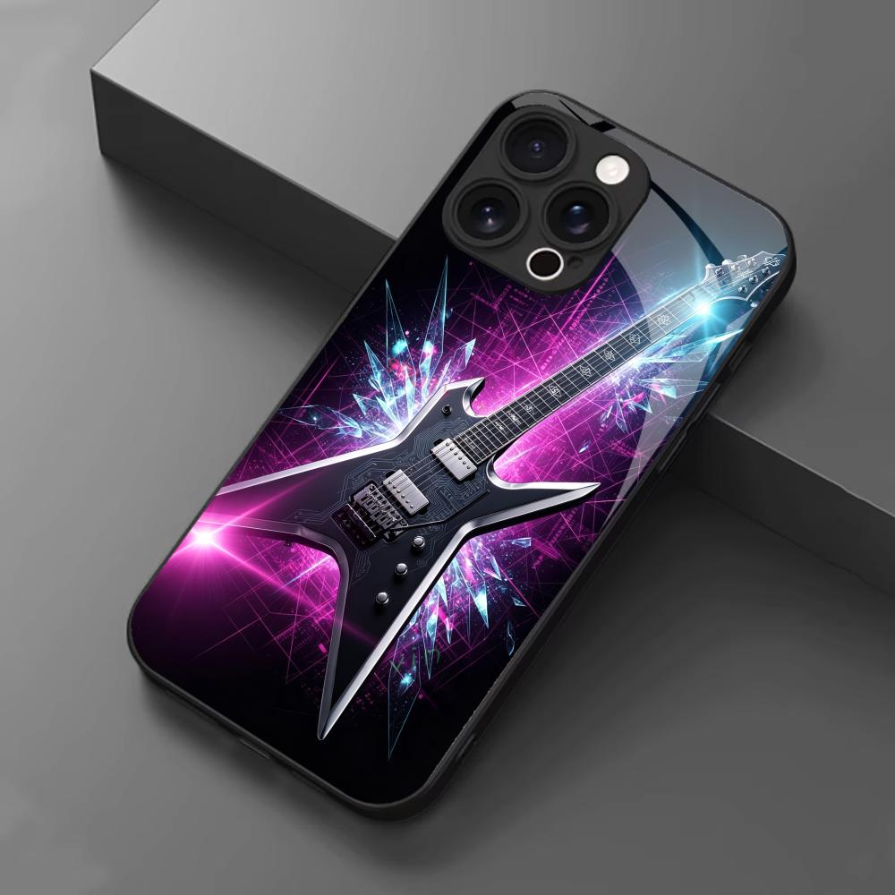 Müzikal gitar desenli temperli - Phone Cases Metal incelemesi ve fiyatı