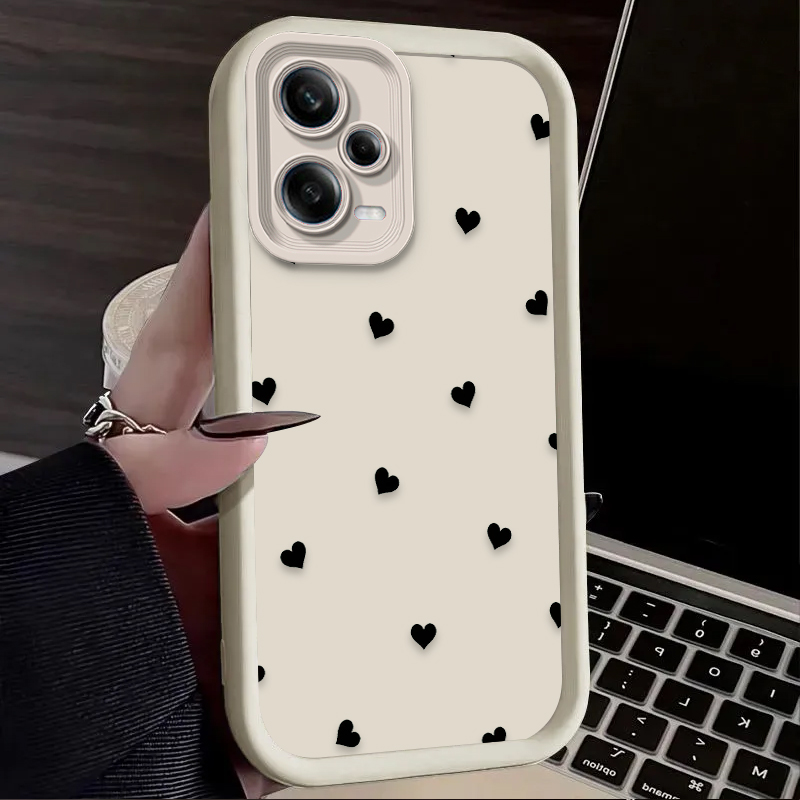 Siyah Kalp Şeklinde Fiyonklu T - Phone Cases Xiaomi Redmi 12 incelemesi ve fiyatı