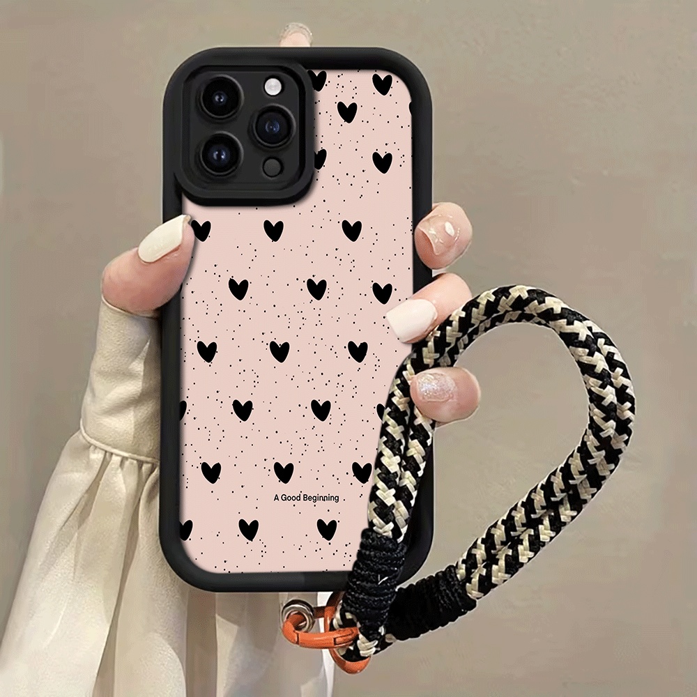 Mürekkep Sıçraması Siyah Kalp  - Phone Cases With Loop incelemesi ve fiyatı