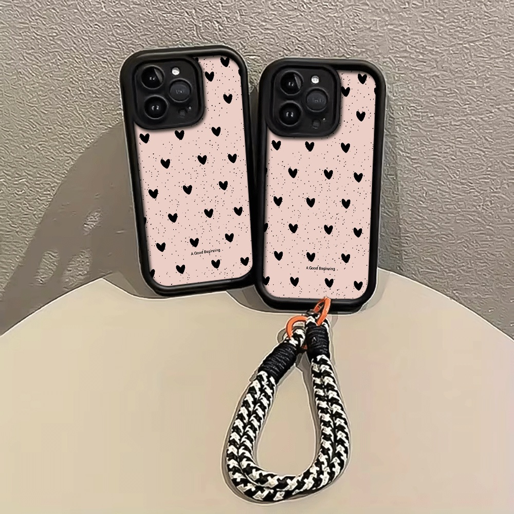 Mürekkep Sıçraması Siyah Kalp  - Phone Cases With Loop incelemesi ve fiyatı