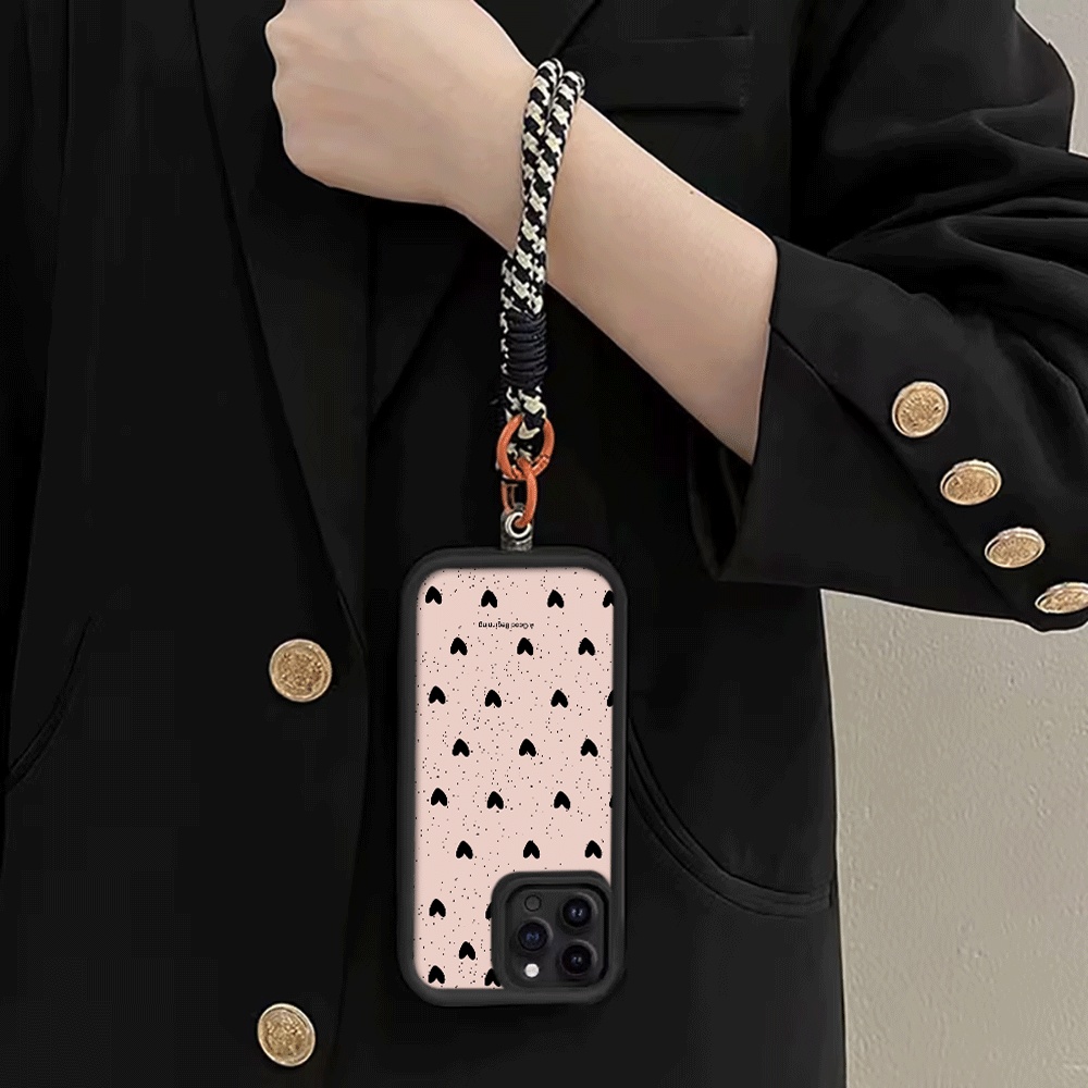 Mürekkep Sıçraması Siyah Kalp  - Phone Cases With Loop incelemesi ve fiyatı