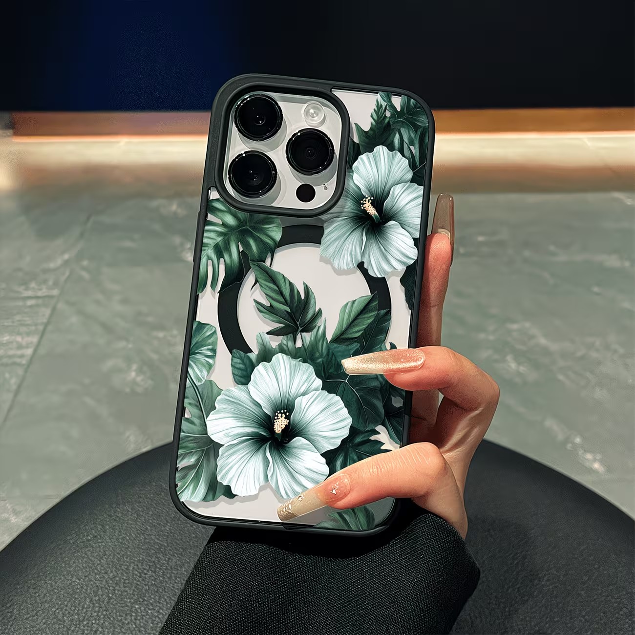 Yeşil Çiçek Desenli Telefon Kı - Clear Magsafe Case incelemesi ve fiyatı